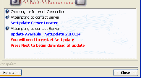 Enigma NETUpdate automatic web update software Suite, Checking for updates